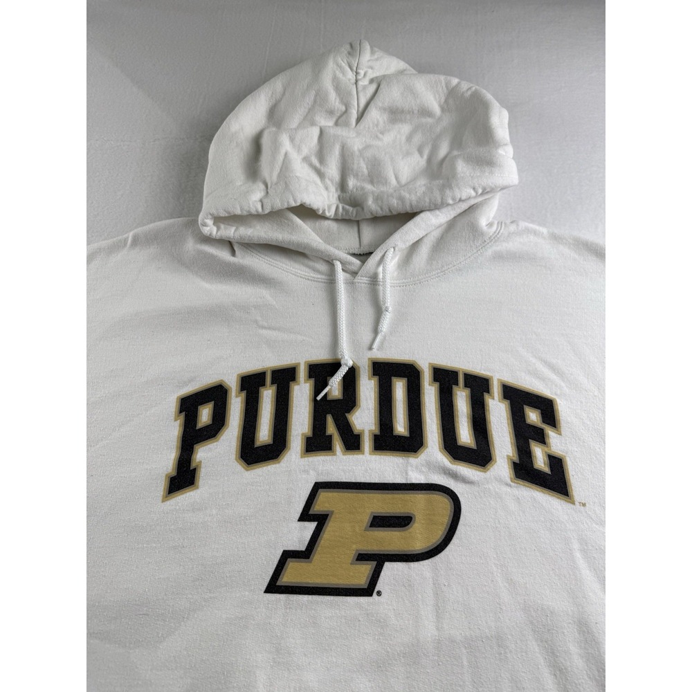 Purdue White Sweatshirt Hoodie Men's 2XL or 3XL